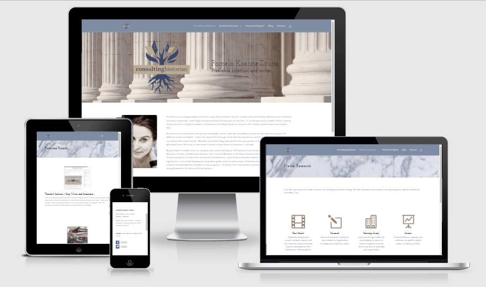 Consulting Historian - Endeavour Design Web Design Portfolio