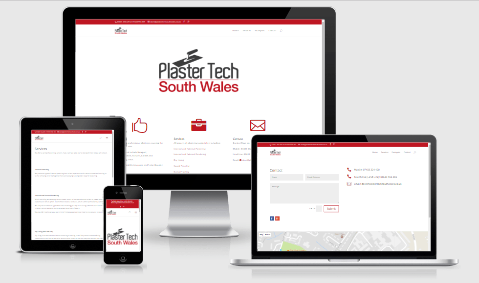 Plaster Tech South Wales - Endeavour Design Web Design Portfolio