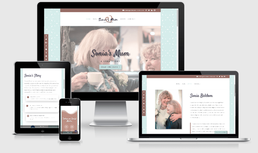 Sonia's Mum - Endeavour Design Web Design Portfolio